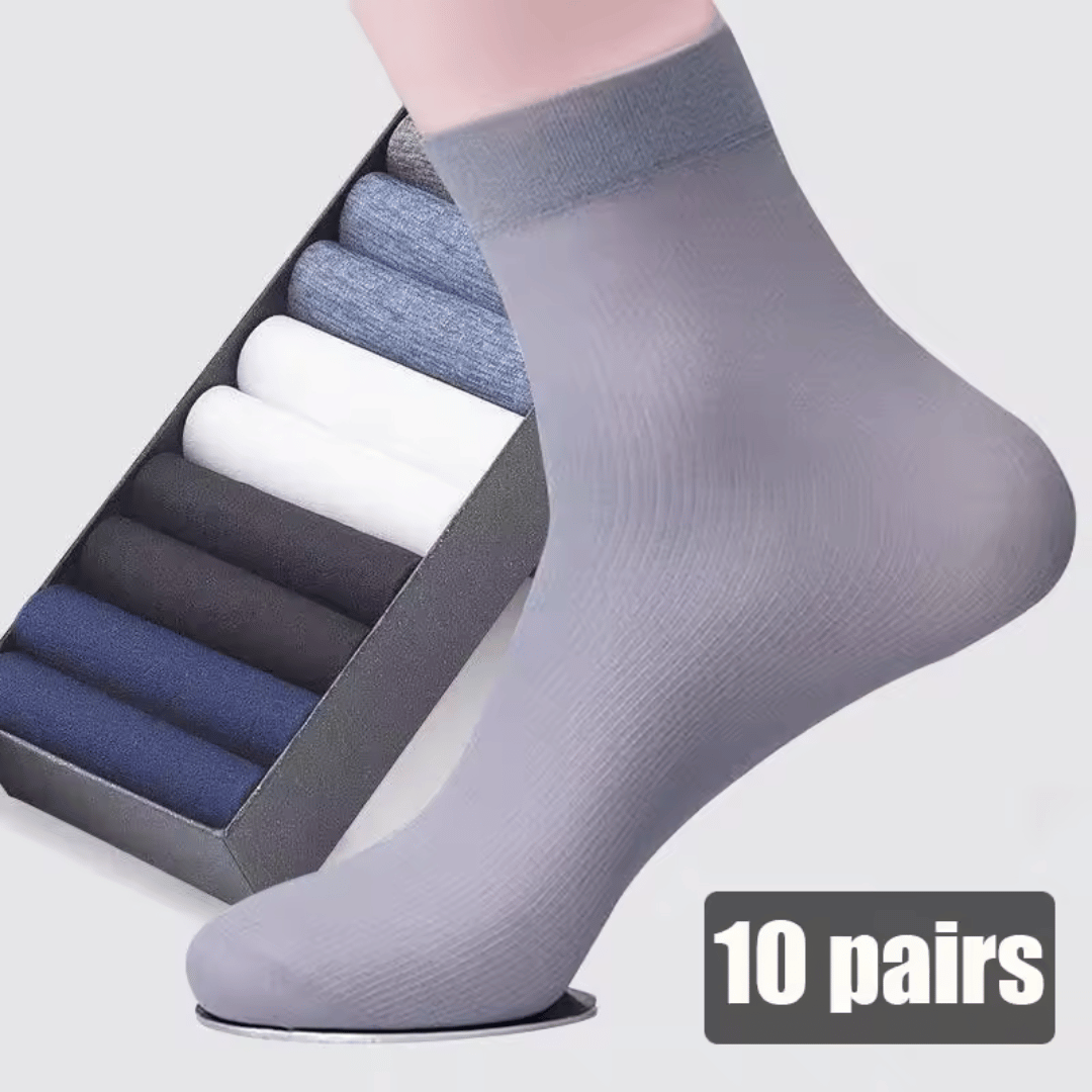 10 Paires de Bas Premium Fibre de Bambou
