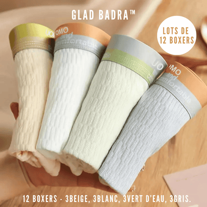 Glad Badra™ Boxer Ultra Doux Pur Coton Résistant  [Lot de 4 Pièces]