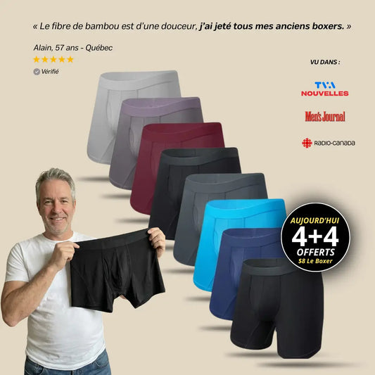Pack 8 Boxers Bambou | La Douceur que Vous n'Avez Jamais Connue