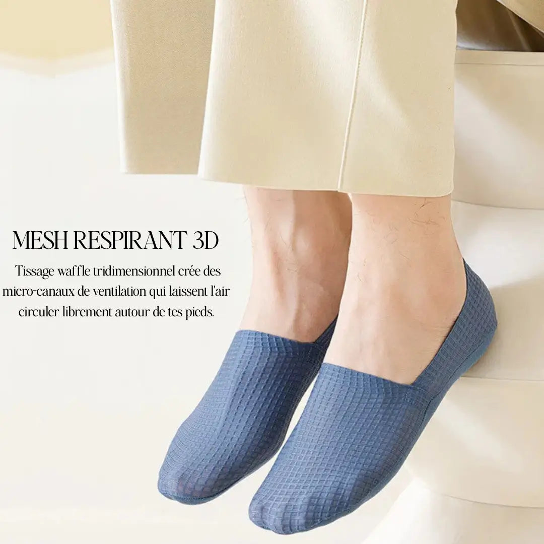 Chaussettes Invisibles GripStep™  Anti-Ampoules, Grip Silicone.