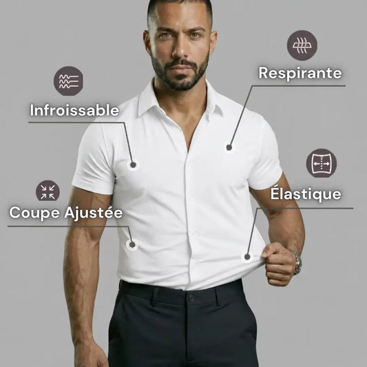 Chemise Badra - Infroissable, Coupe Ajustée.