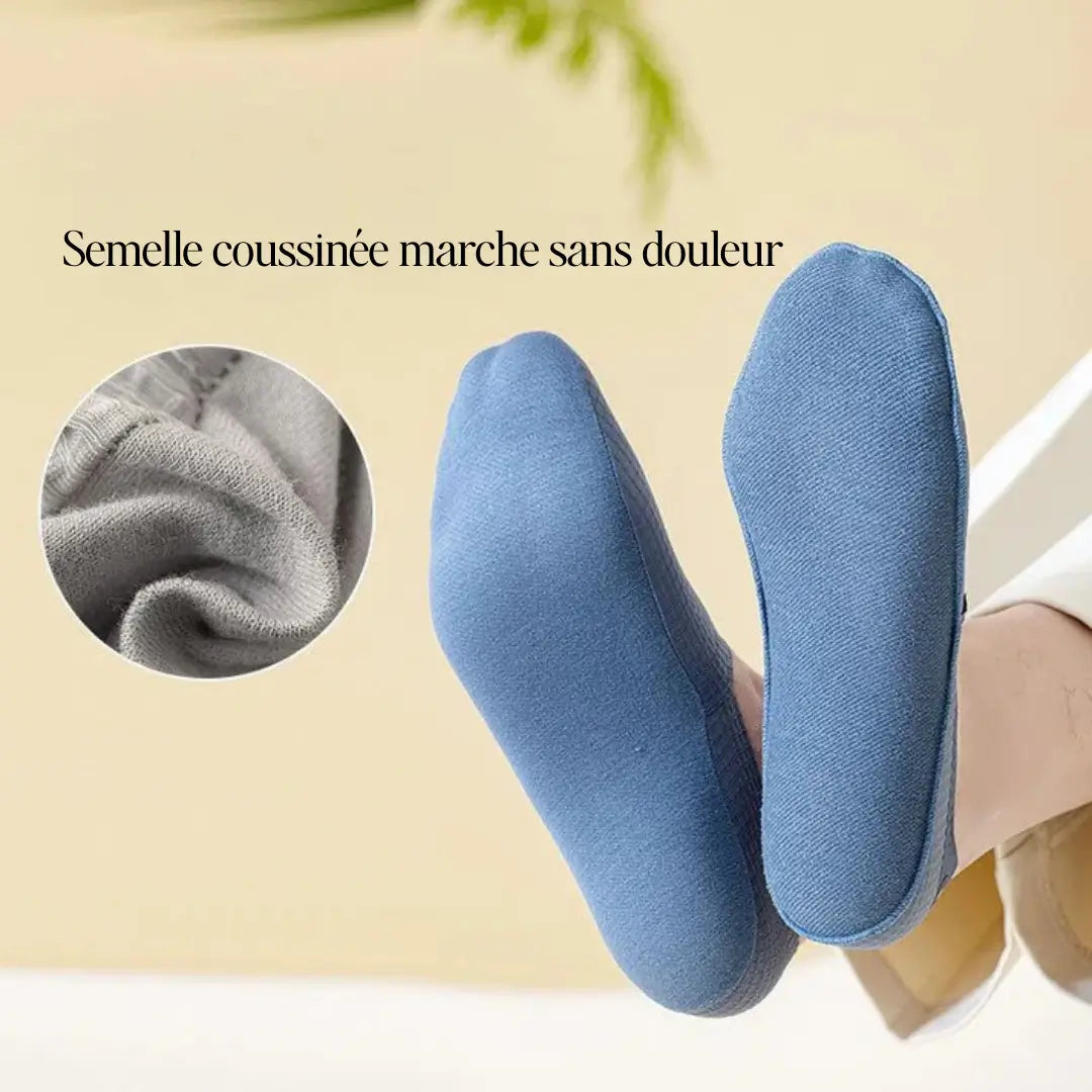 Chaussettes Invisibles GripStep™  Anti-Ampoules, Grip Silicone.