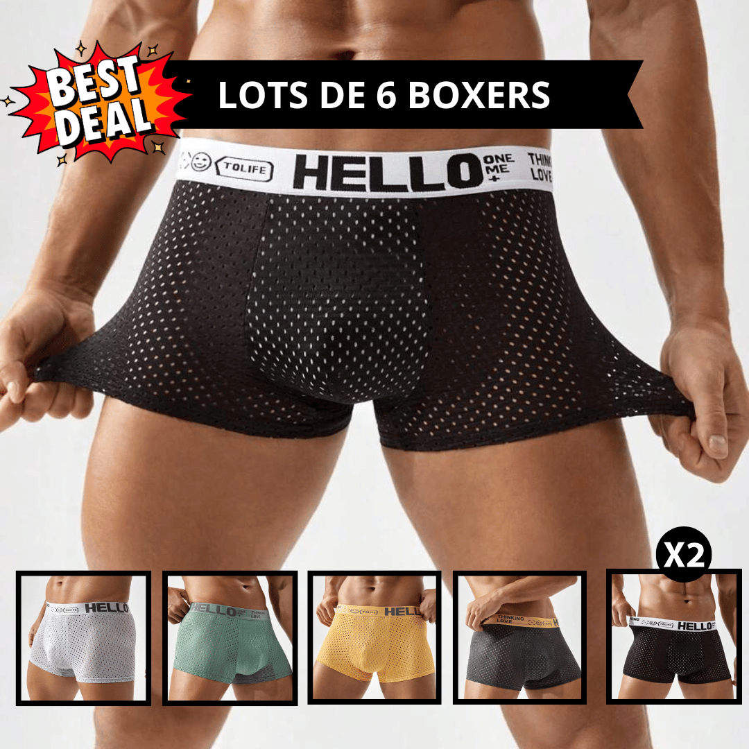 BOXER HELLO™ Anti-Odeur, Durable et Ultra-Léger pour Hommes Actifs